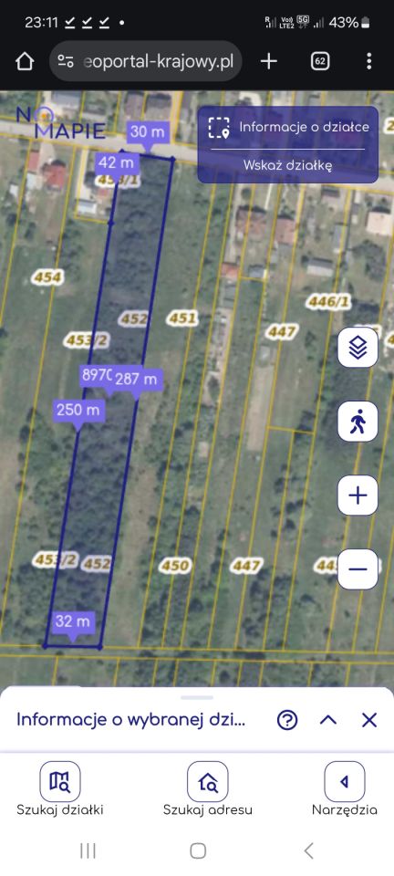 Działka budowlana Serbinów