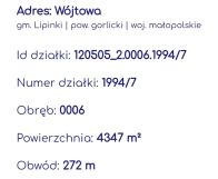 Działka rolno-budowlana Wójtowa. Zdjęcie 2