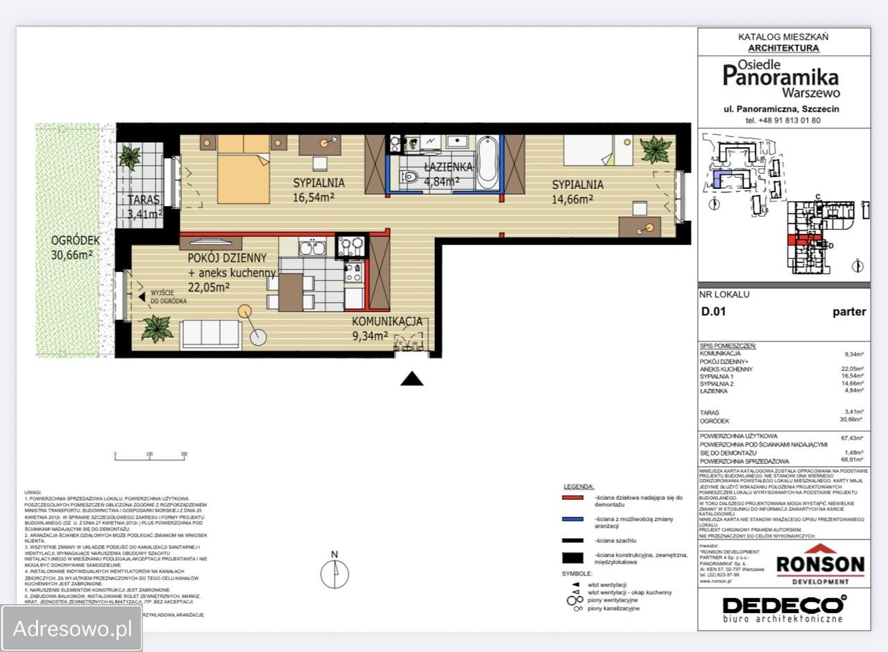 Mieszkanie 3-pokojowe Szczecin Warszewo, ul. Panoramiczna. Zdjęcie 10