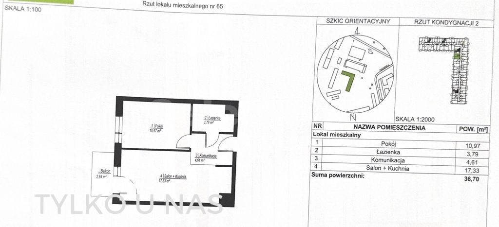 Mieszkanie 2-pokojowe Poznań Podolany, ul. Jasielska. Zdjęcie 19