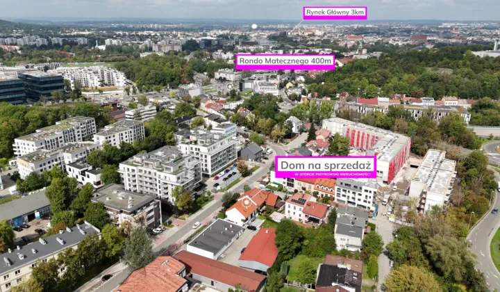 dom szeregowy, 4 pokoje Kraków Podgórze, ul. Łagiewnicka