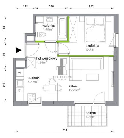 Mieszkanie 2-pokojowe Warszawa Praga, ul. Podskarbińska. Zdjęcie 15