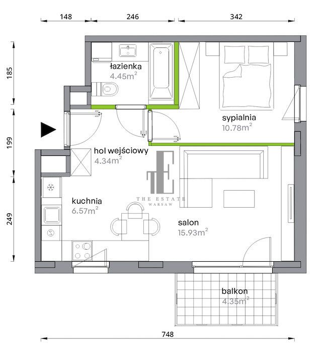 Mieszkanie 2-pokojowe Warszawa Praga, ul. Podskarbińska. Zdjęcie 15