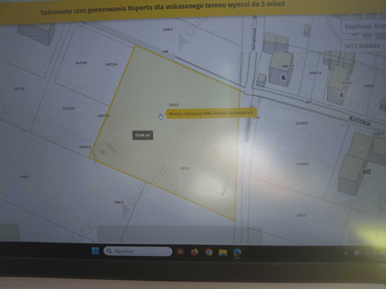 Działka budowlana Rogów Sobócki. Zdjęcie 3