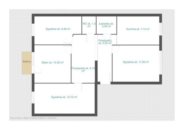 Mieszkanie 4-pokojowe Poznań Winogrady, os. Wichrowe Wzgórze. Zdjęcie 20
