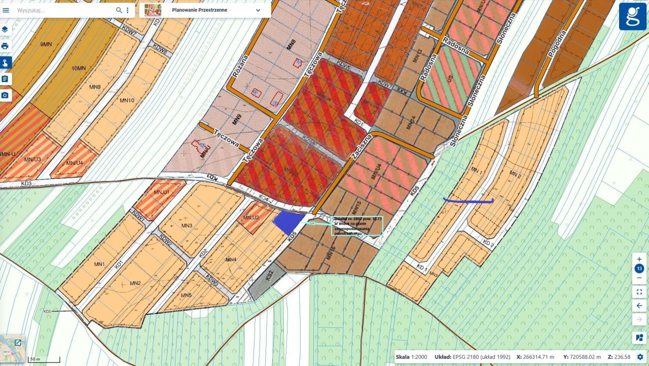 Działka budowlana Sokołów Małopolski, ul. Zaciszna. Zdjęcie 4
