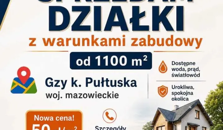 Działka budowlana Kozłowo