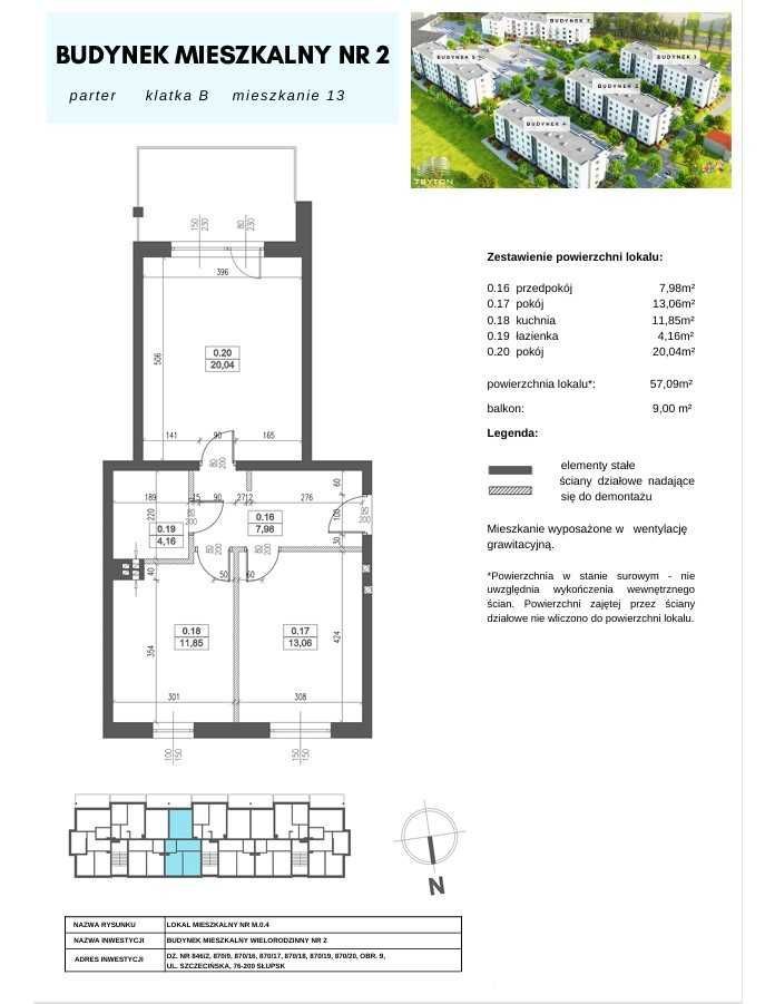 Mieszkanie 2-pokojowe Słupsk, ul. Szczecińska