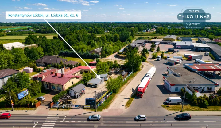 Działka inwestycyjna Konstantynów Łódzki, ul. Łódzka