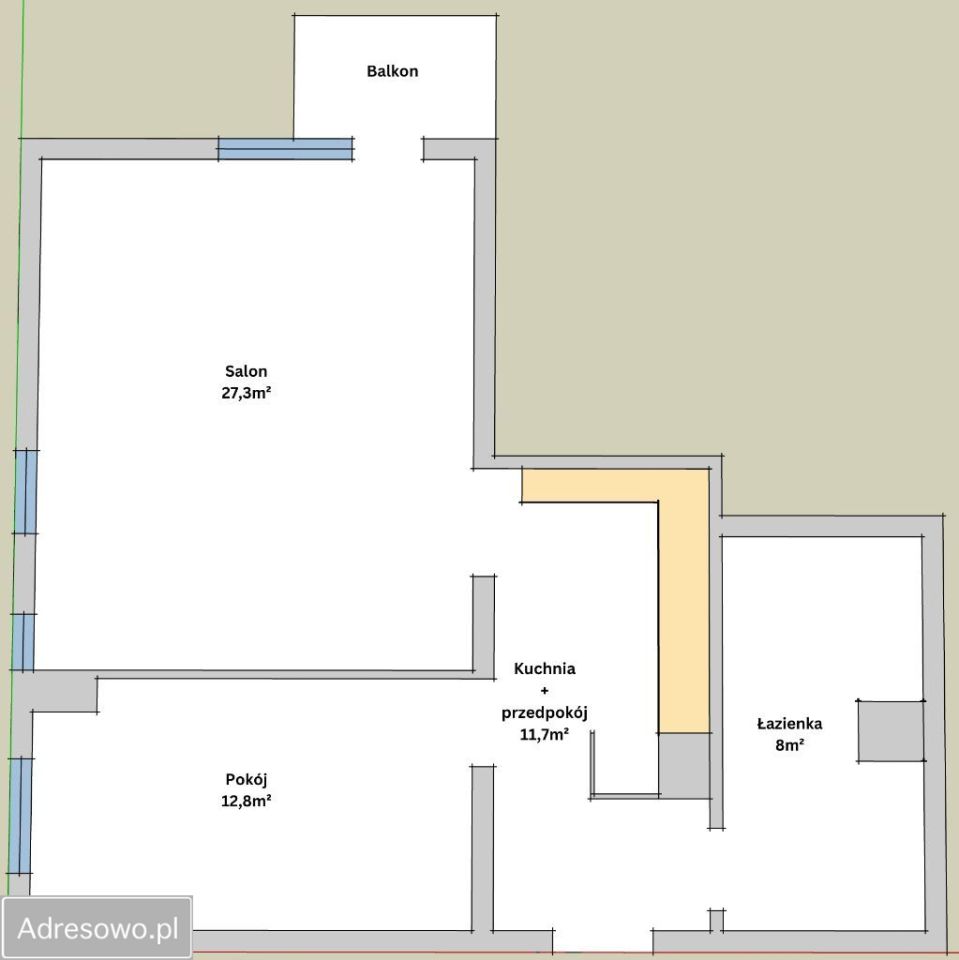 Mieszkanie 2-pokojowe Kraków Prądnik Biały, ul. ks. Józefa Meiera. Zdjęcie 12