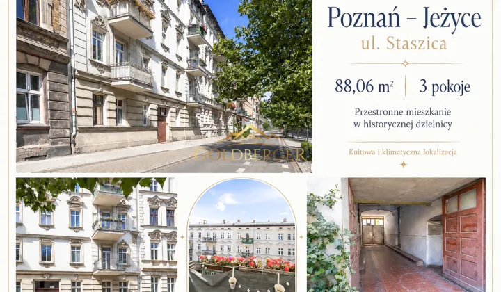 Mieszkanie 3-pokojowe Poznań Jeżyce, ul. Stanisława Staszica