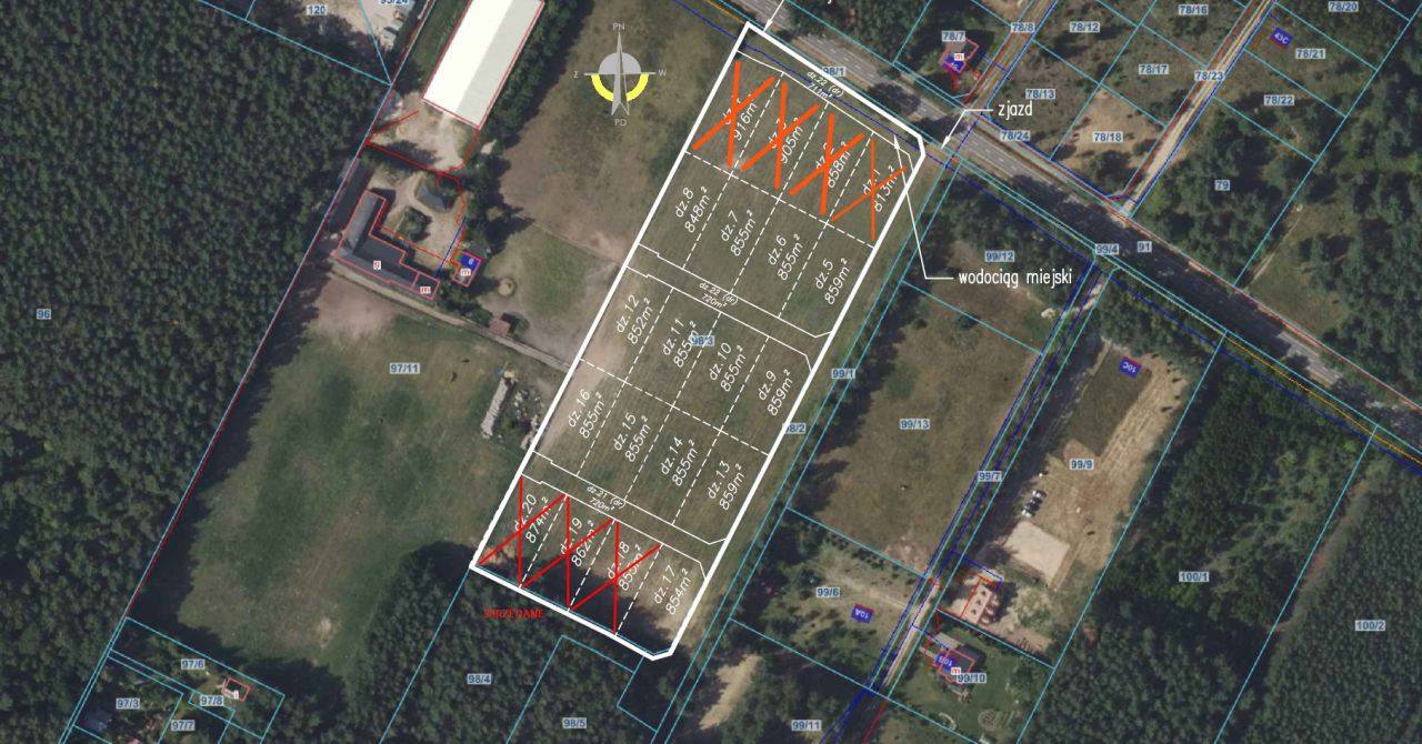 Działka budowlana Zalesie Borowe. Zdjęcie 1