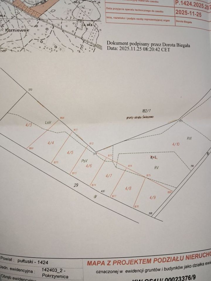 Działka budowlana Karniewek. Zdjęcie 4