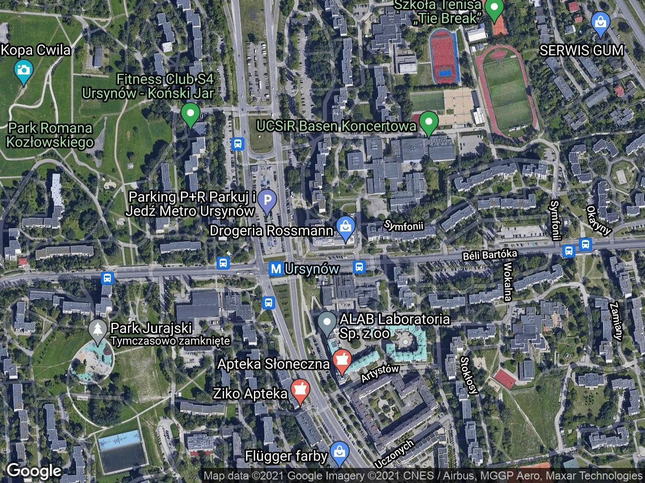 Garaż/miejsce parkingowe Warszawa Ursynów, ul. Beli Bartoka