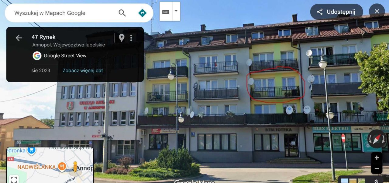 Mieszkanie 3-pokojowe Annopol, ul. Rynek