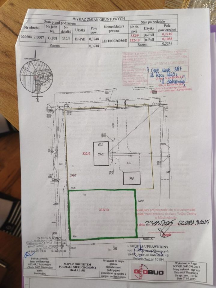 Działka budowlana Mściwojów. Zdjęcie 2