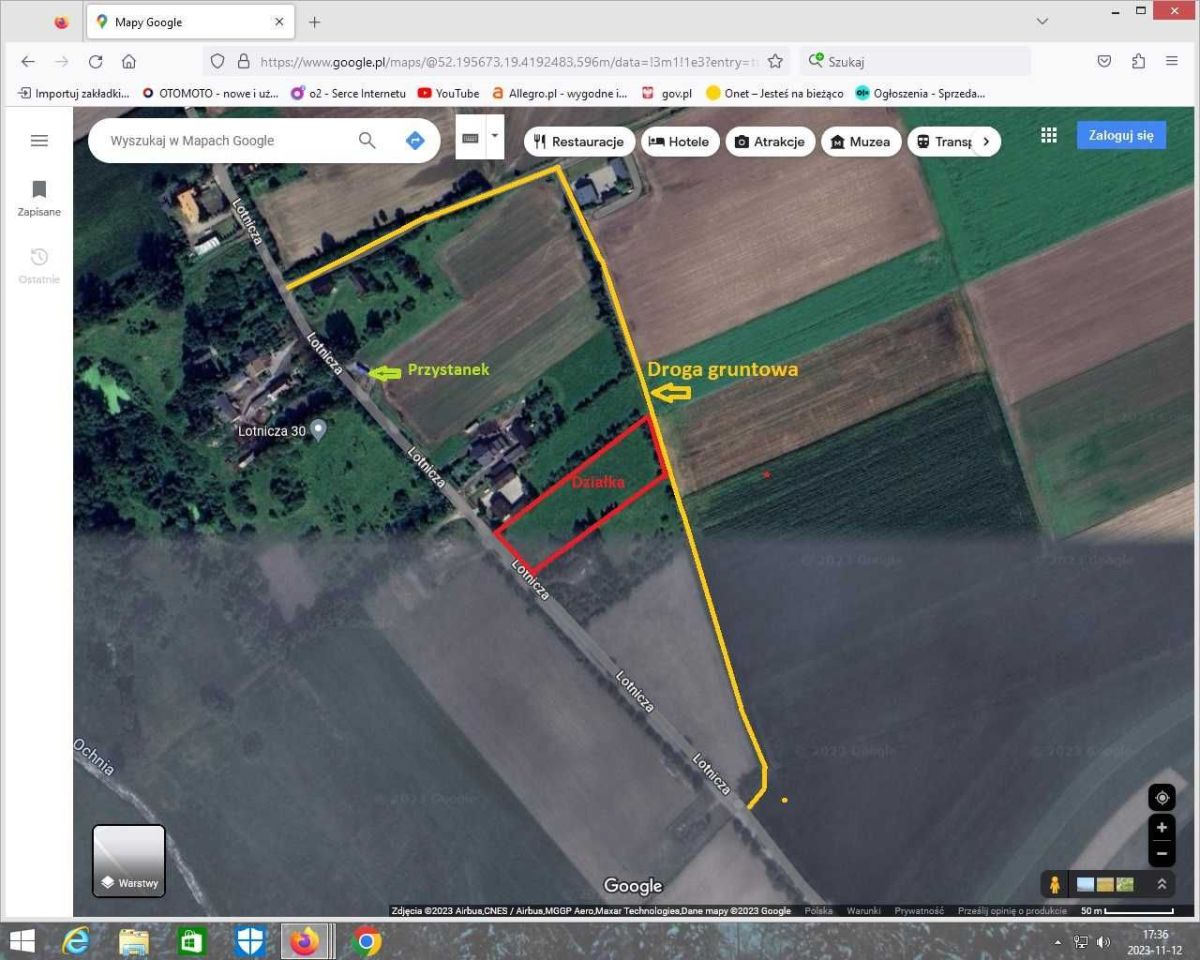 Działka rolno-budowlana Kutno, ul. Lotnicza. Zdjęcie 2