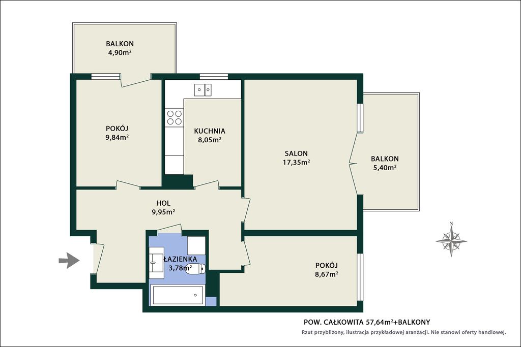 Mieszkanie 3-pokojowe Warszawa Białołęka, ul. Domenica Scarlattiego. Zdjęcie 23
