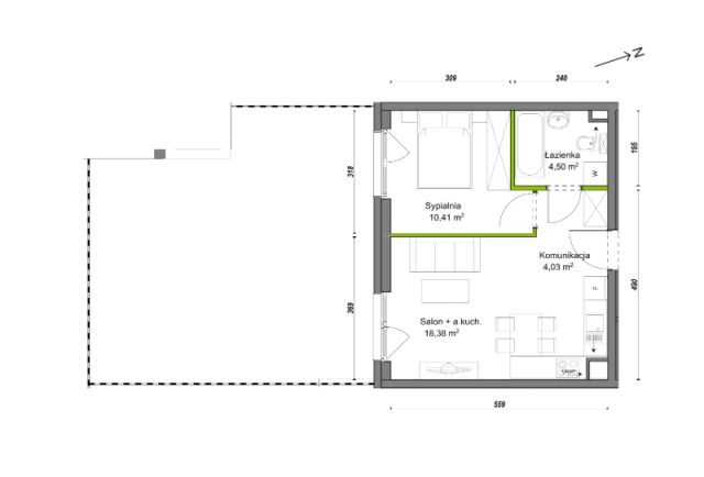 Mieszkanie 2-pokojowe Wrocław Ołtaszyn, ul. Orawska. Zdjęcie 8
