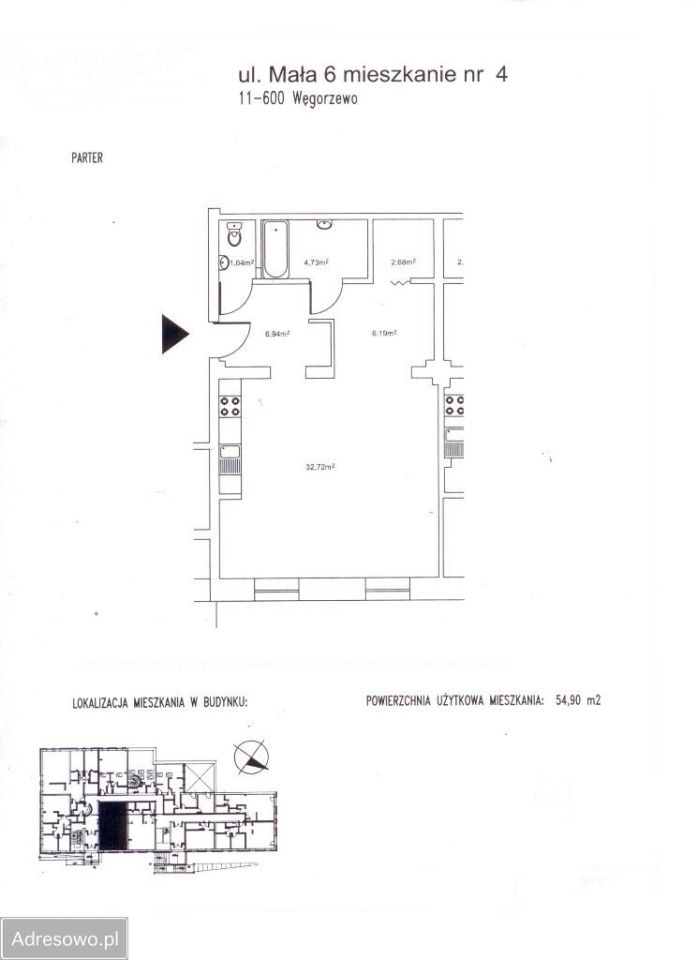 Mieszkanie 1-pokojowe Węgorzewo, ul. Mała. Zdjęcie 8