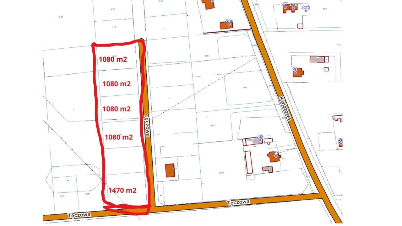 Działka budowlana Brody, ul. Tęczowa. Zdjęcie 2