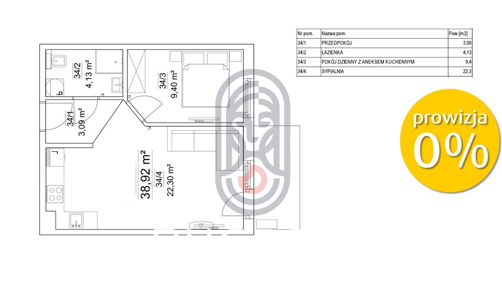 Mieszkanie 2-pokojowe Kraków Dębniki. Zdjęcie 5