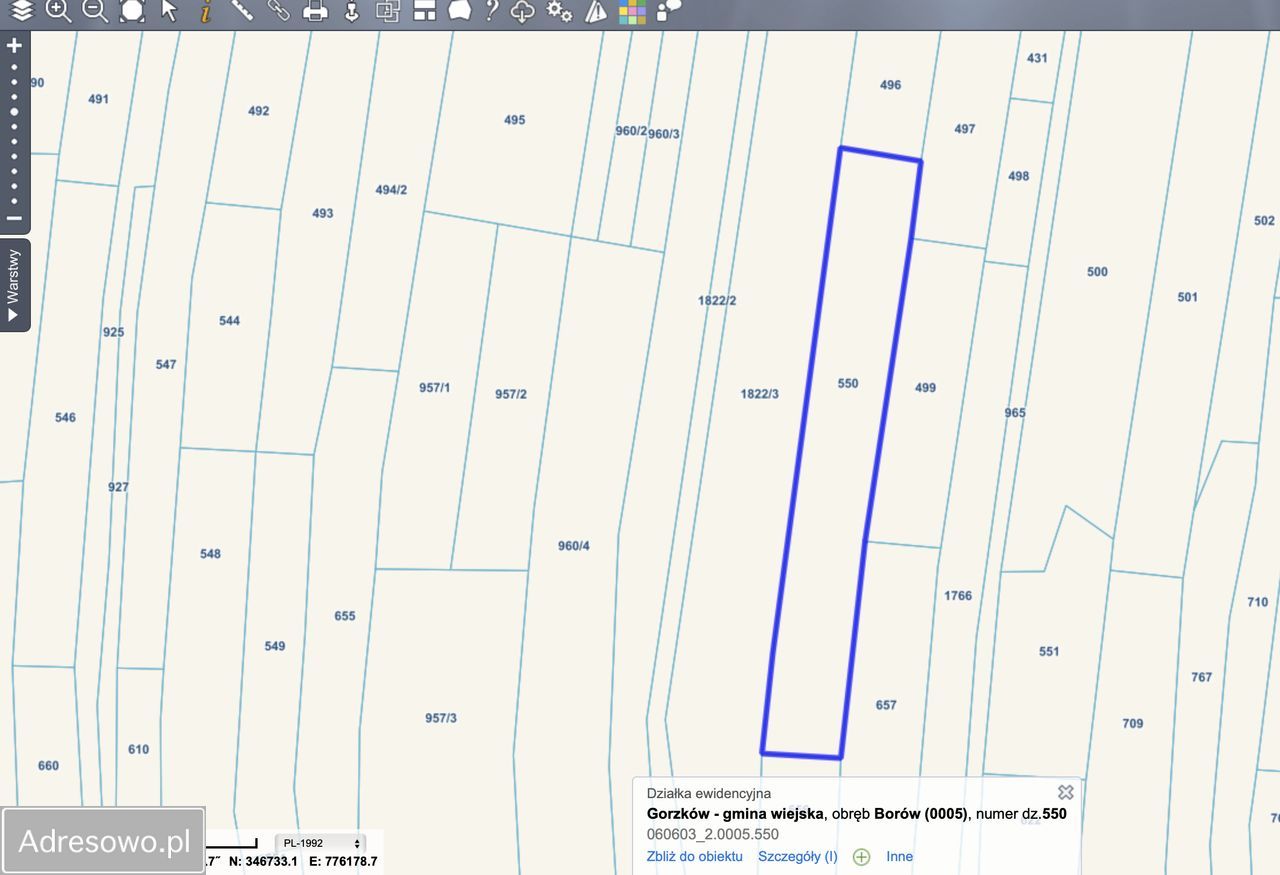 Działka rolna Gorzków-Osada