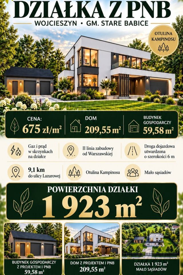 Działka budowlana Wojcieszyn, ul. Warszawska. Zdjęcie 1