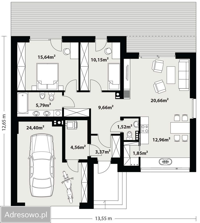 dom wolnostojący, 3 pokoje Żołędowo. Zdjęcie 10