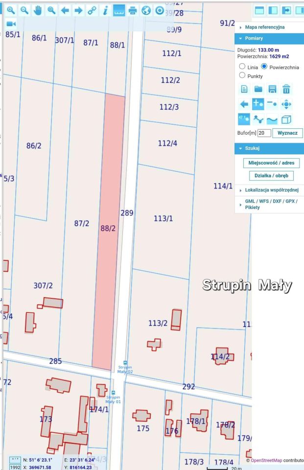 Działka budowlana Strupin Mały, Strupin Mały. Zdjęcie 3
