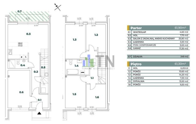 dom szeregowy, 5 pokoi Kamieniec Wrocławski. Zdjęcie 3