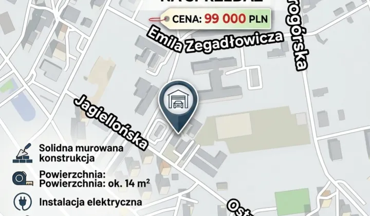 Garaż/miejsce parkingowe Sosnowiec Centrum, ul. Jagiellońska