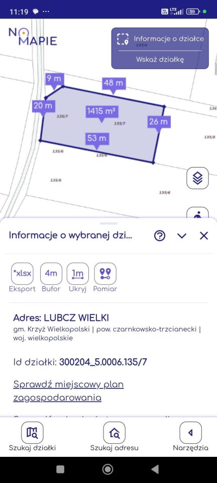 Działka budowlana Lubcz Wielki. Zdjęcie 2