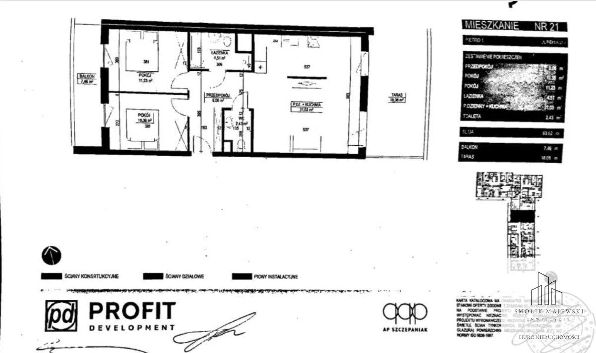 Mieszkanie 3-pokojowe Wrocław Tarnogaj, ul. Piękna. Zdjęcie 13