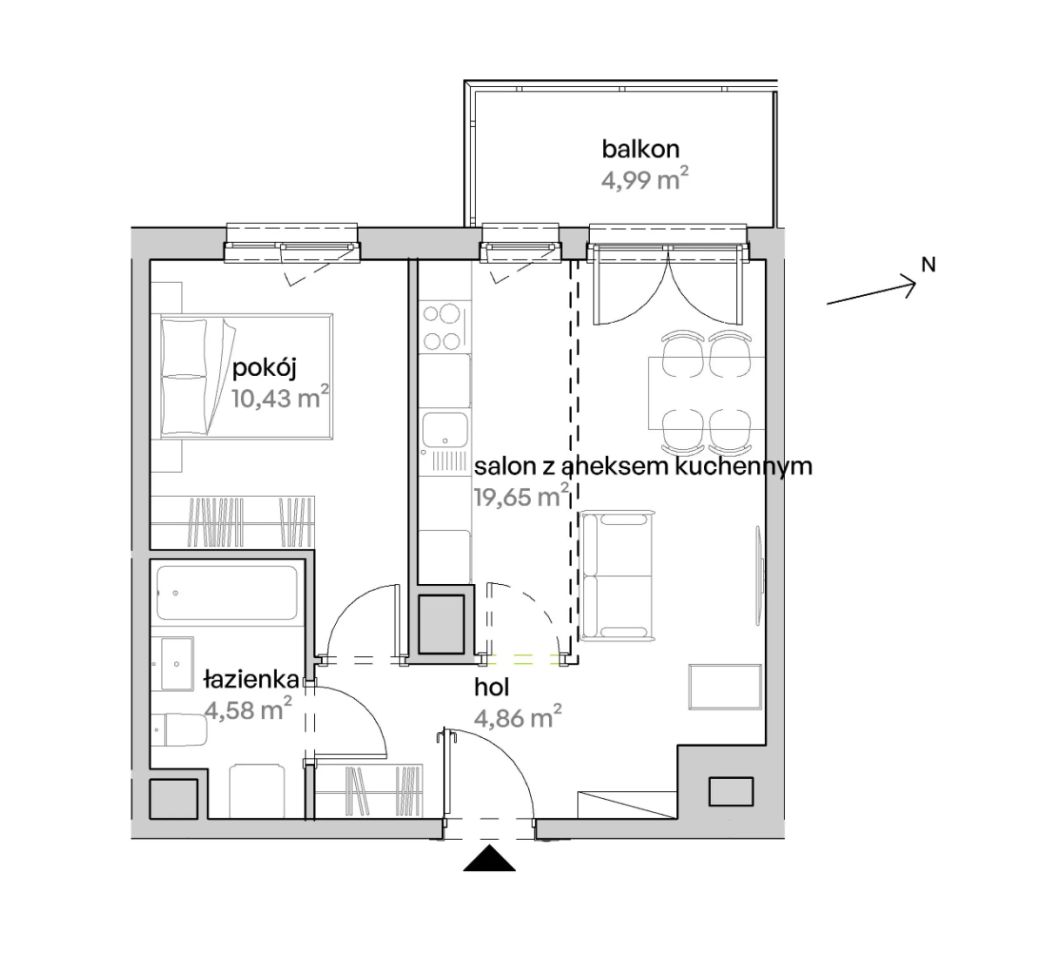 Mieszkanie 2-pokojowe Poznań Starołęka, ul. Unii Lubelskiej. Zdjęcie 7