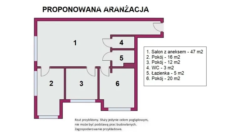 Mieszkanie 3-pokojowe Łódź, ul. Drewnowska