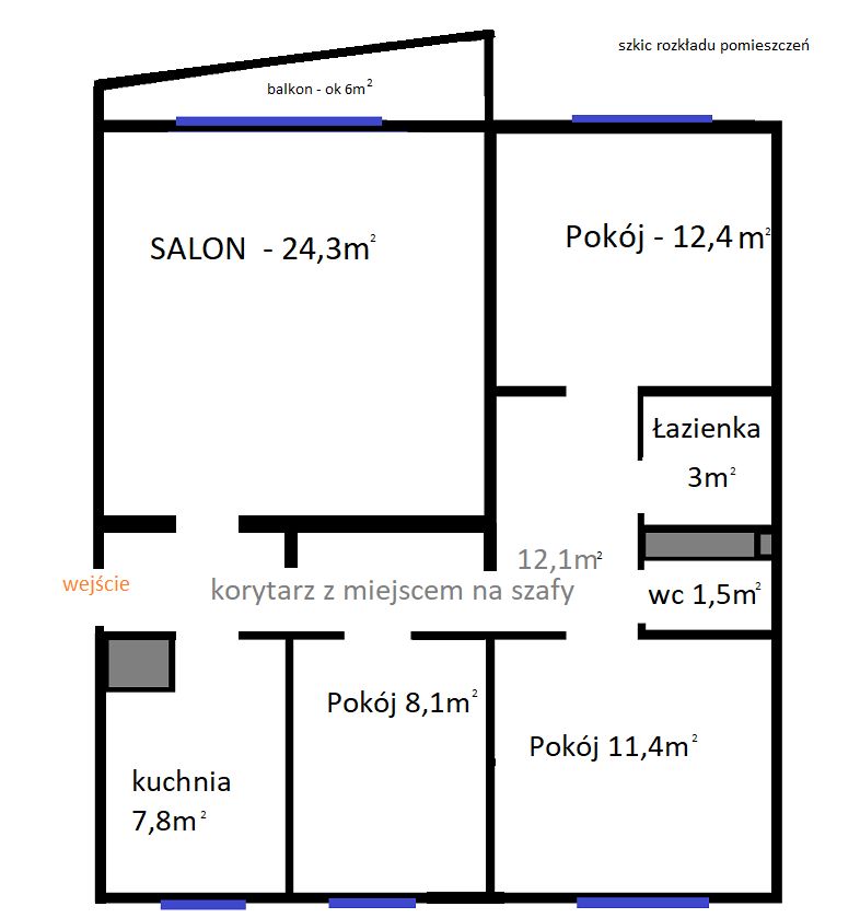 Mieszkanie 4-pokojowe Poznań Starołęka Wielka, ul. Głuszyna