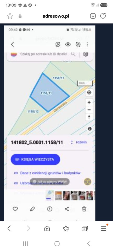 Działka inwestycyjna Okrzeszyn