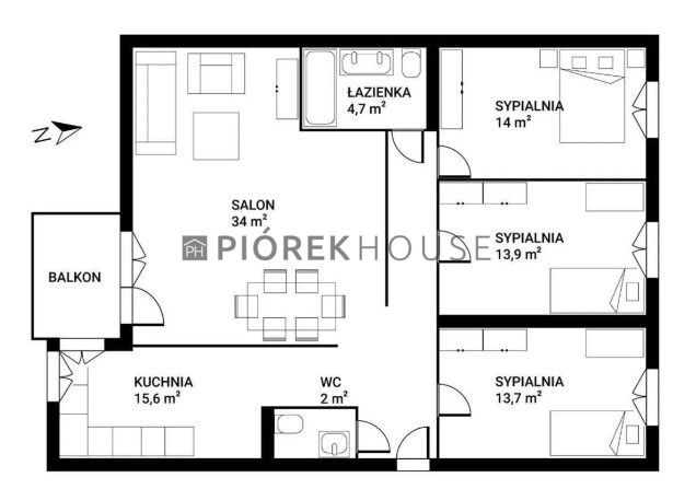 Mieszkanie 4-pokojowe Warszawa Mokotów, ul. Konduktorska. Zdjęcie 12