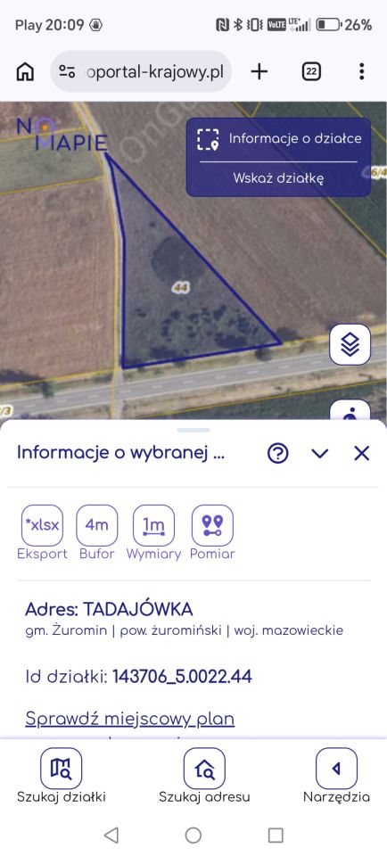 Działka rolna Tadajówka. Zdjęcie 2