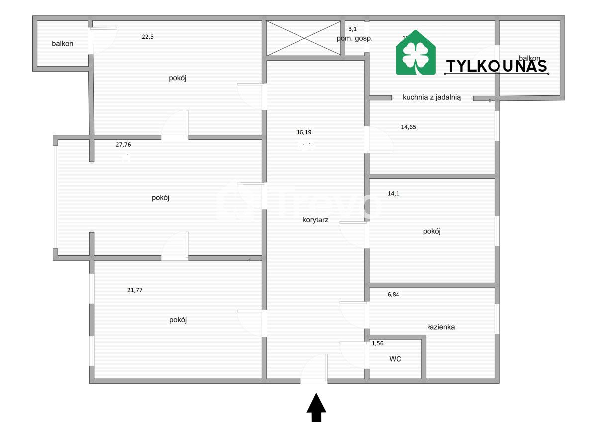 Mieszkanie 4-pokojowe Gdańsk Wrzeszcz. Zdjęcie 17