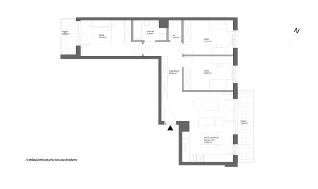 Mieszkanie 4-pokojowe Kraków Bieżanów, ul. Henryka i Karola Czeczów. Zdjęcie 7