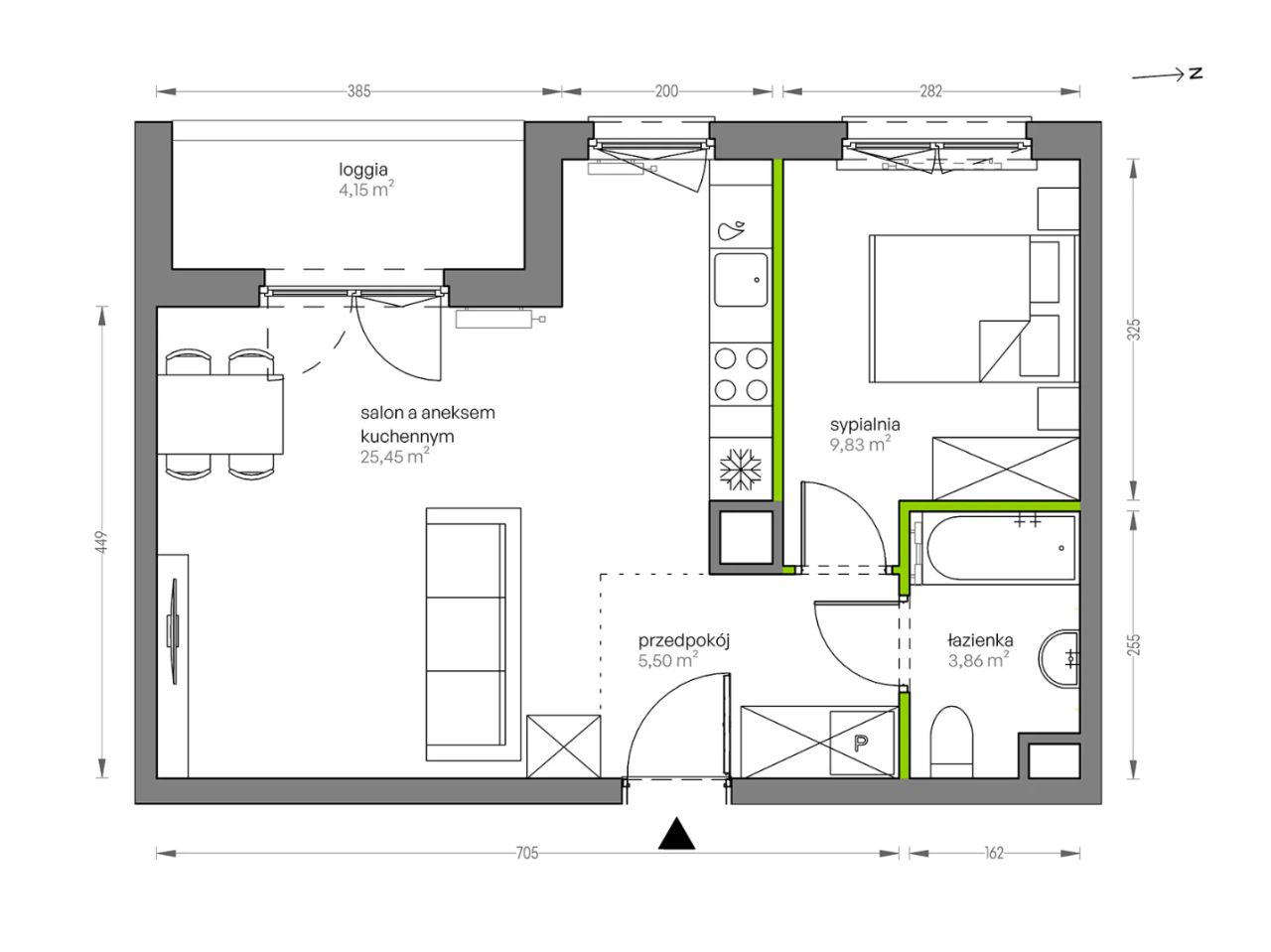 Mieszkanie 2-pokojowe Kraków Płaszów, ul. Myśliwska. Zdjęcie 25