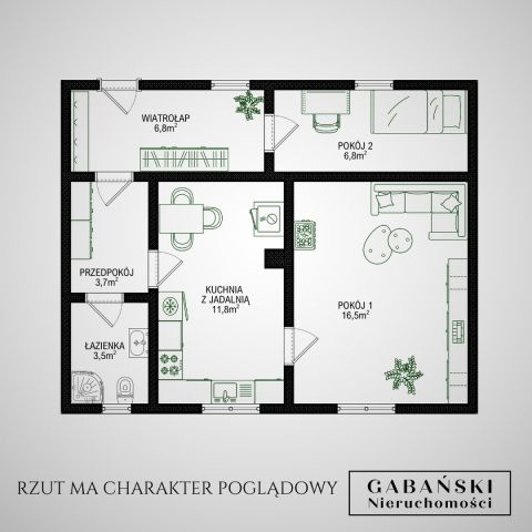 dom wolnostojący, 3 pokoje Zborowice. Zdjęcie 16