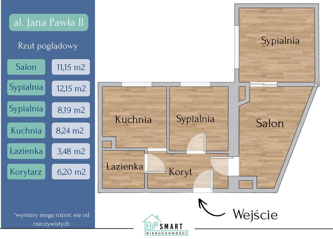 Mieszkanie 3-pokojowe Stalowa Wola, al. Jana Pawła II. Zdjęcie 12