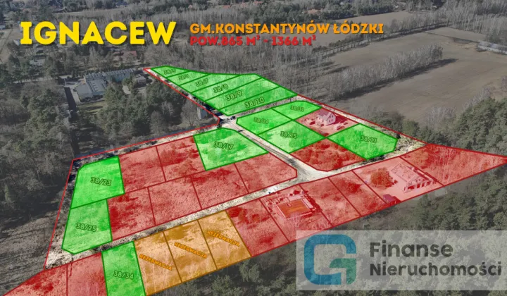Działka inwestycyjna Konstantynów Łódzki Ignacew