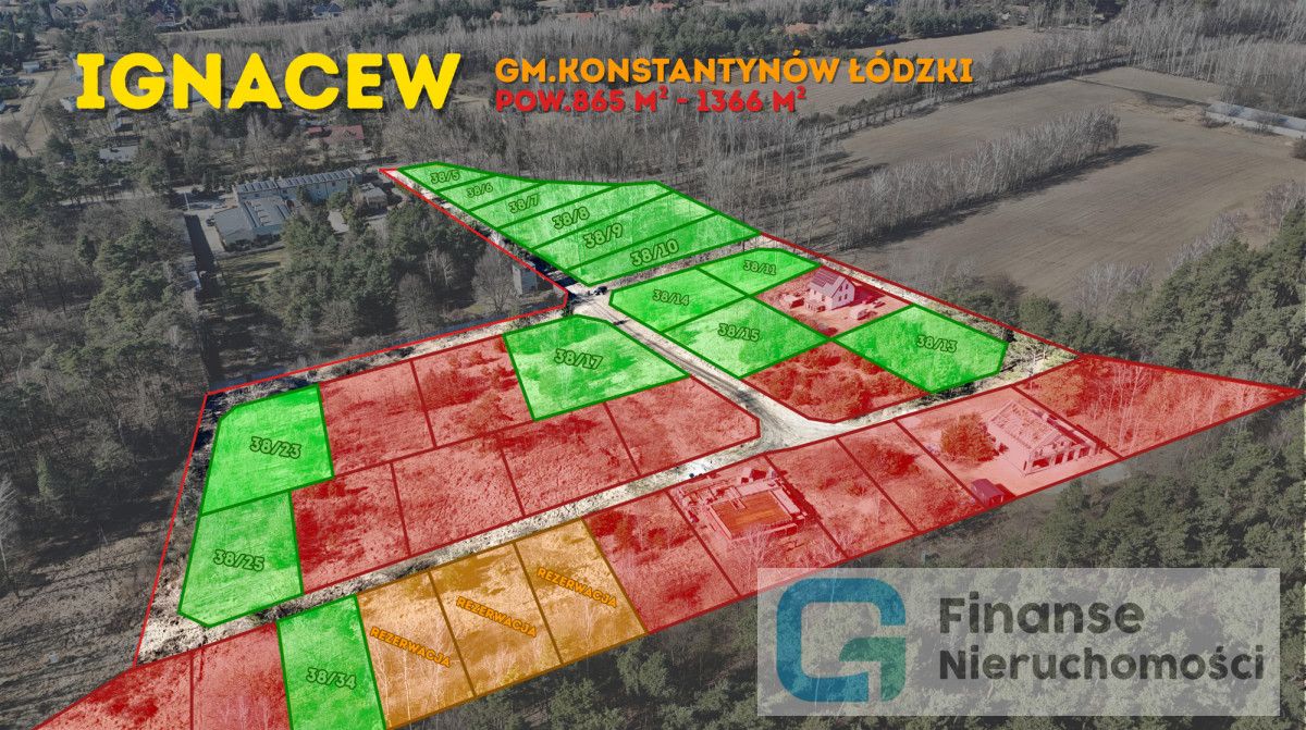 Działka inwestycyjna Konstantynów Łódzki Ignacew. Zdjęcie 1