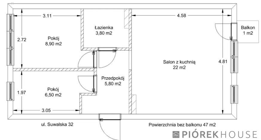 Mieszkanie 3-pokojowe Warszawa Targówek, ul. Suwalska. Zdjęcie 18