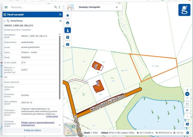 Działka budowlana Gniezno, ul. Mieczysława Karłowicza. Zdjęcie 1