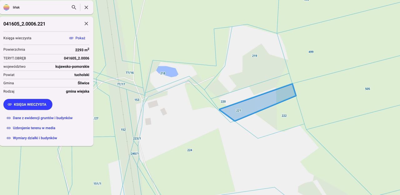 Działka rolno-budowlana Lińsk. Zdjęcie 2